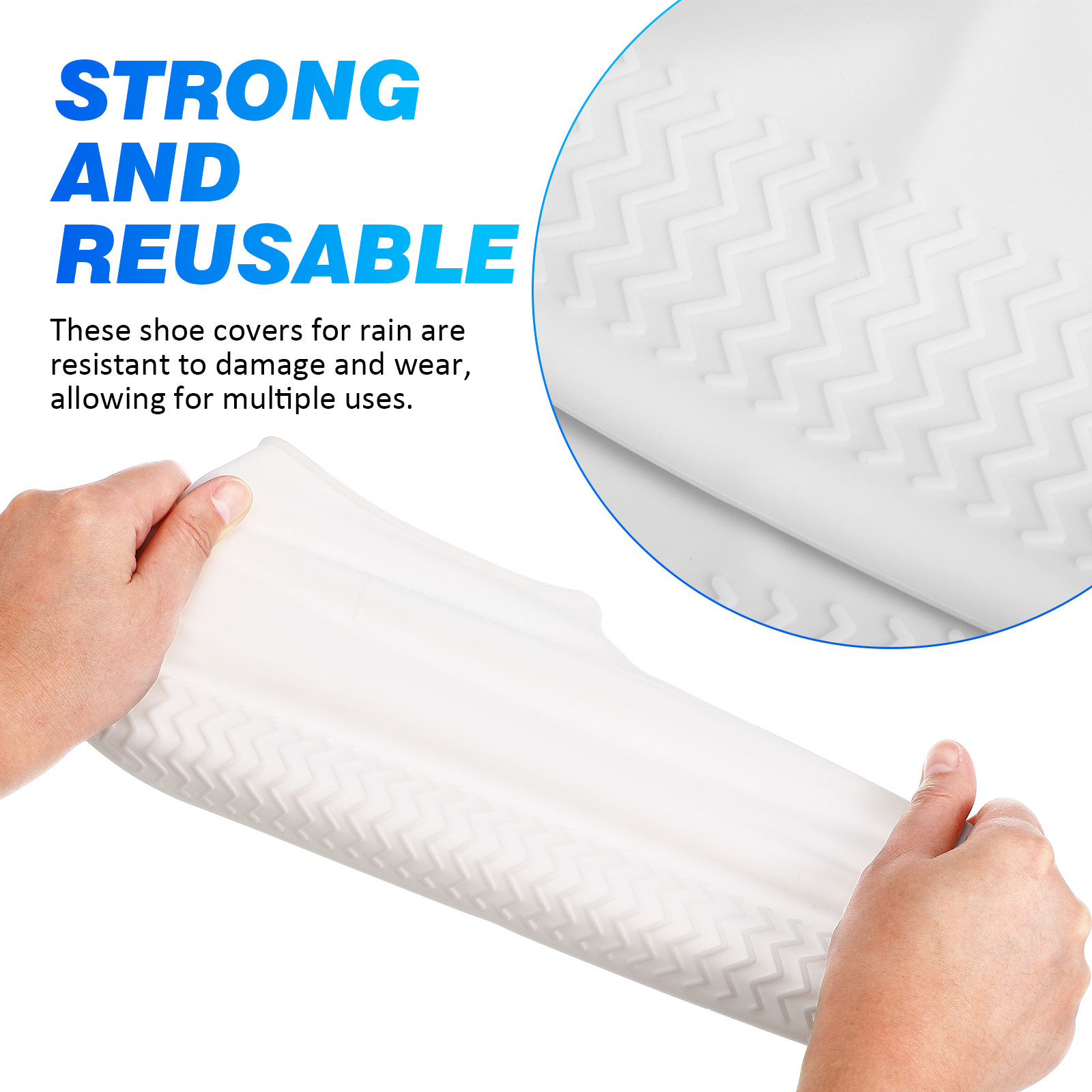 2 Pairs White L Size Waterproo - Sneaker Protector 评论和价格
