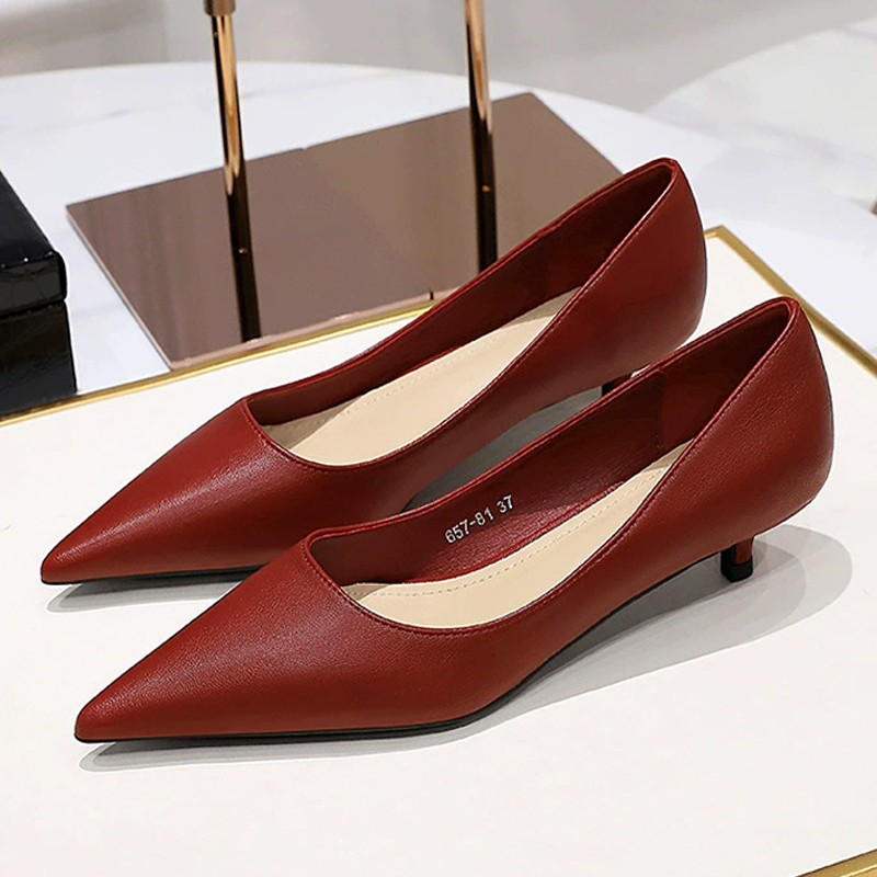 Fashion Pointed Toe Mid Heeled - Shoe Tree 评论和价格